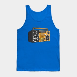 Boombox (Yellow Orange + Ship Gray Colorway) Analog / Music Tank Top